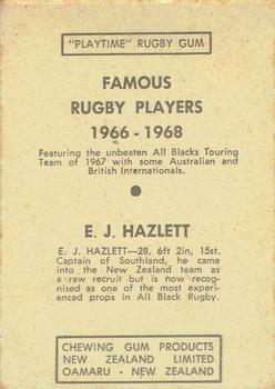 1968 Playtime Rugby Gum Famous Rugby Players - Red #24 Jack Hazlett Back